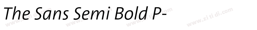 The Sans Semi Bold P字体转换